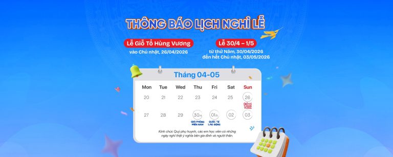 thông báo lịch nghỉ lễ giỗ tổ và 30-4
