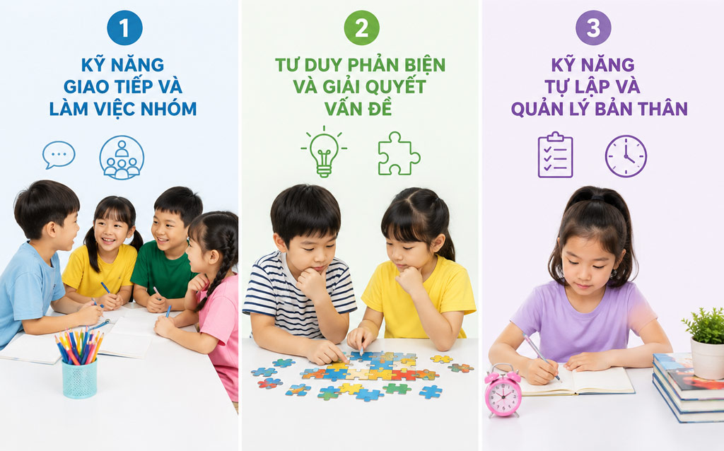 Các nhóm kỹ năng sống trọng tâm trong chương trình hè 2026