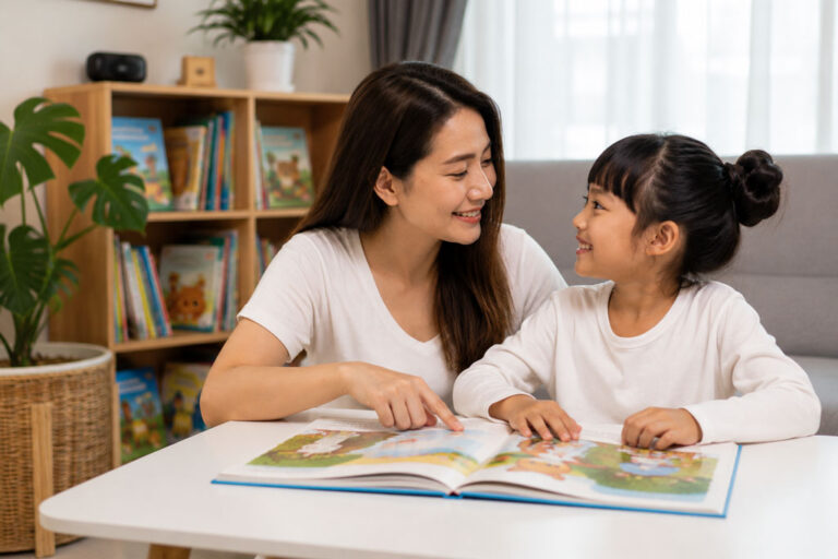 Kỹ thuật tương tác và sử dụng ngữ điệu khi dạy con đọc sách