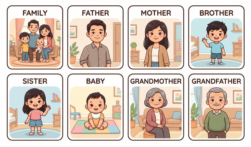 Từ vựng tiếng Anh tiểu học chủ đề gia đình