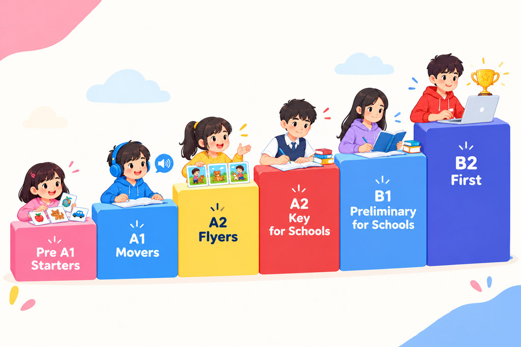 Bản đồ sáu chặng: tên, mức khung và độ nặng của bài thi